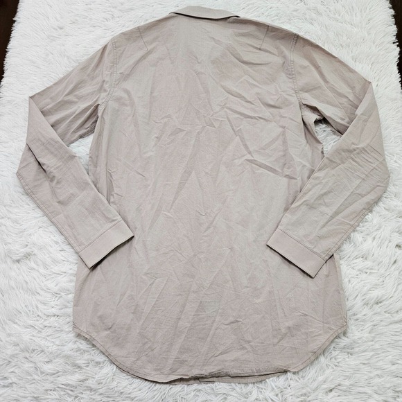 STAMPD Men's Tan Button Up 100% Cotton Long Sleeve Shirt. Size Medium - Picture 5 of 11